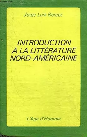 Couverture du produit · Introduction à la litterature Nord-Américaine.