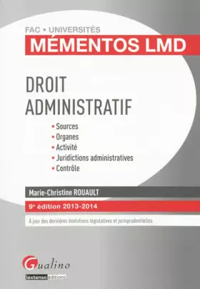 Couverture du produit · Droit administratif