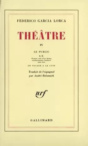 Couverture du produit · Théâtre IV : Le Public  S.T.