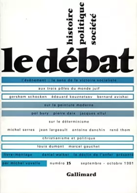 Couverture du produit · Le débat, numéro 15, septembre-octobre 1981