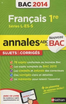 Couverture du produit · ANNALES BAC 2014 FRANCAIS 1ER