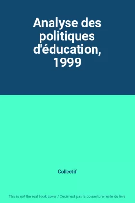 Couverture du produit · Analyse des politiques d'éducation, 1999