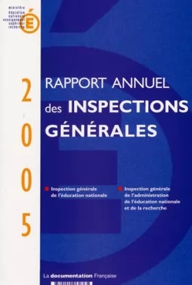 Couverture du produit · Rapport annuel des inspections générales 2005