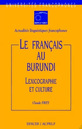 Couverture du produit · Le français au Burundi