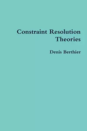 Couverture du produit · Constraint Resolution Theories