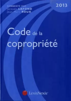 Couverture du produit · Code de la copropriété 2013
