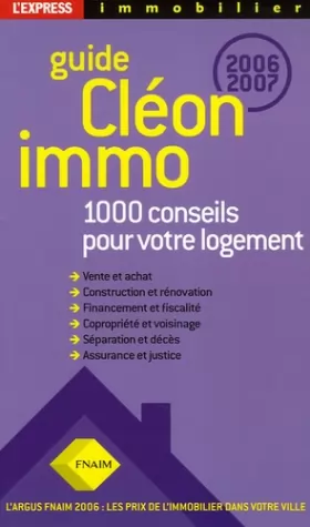 Couverture du produit · Guide Cléon Immo: 1000 conseils pour votre logement