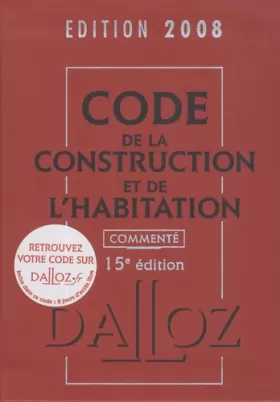 Couverture du produit · Code de la construction et de l'habitation commenté