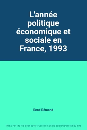 Couverture du produit · L'année politique économique et sociale en France, 1993