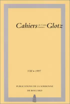 Couverture du produit · Cahiers du centre G. Glotz, numéro 8, 1997