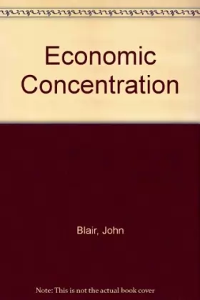 Couverture du produit · Economic Concentration