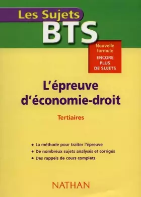 Couverture du produit · L'Epreuve d' économie - Droit