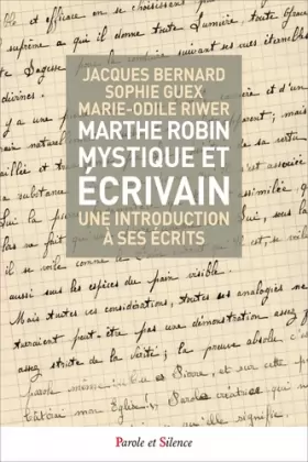 Couverture du produit · Marthe Robin, mystique et écrivain: Une introduction à ses écrits