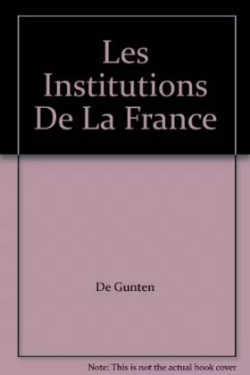 Couverture du produit · INSTITUTIONS DE LA FRANCE