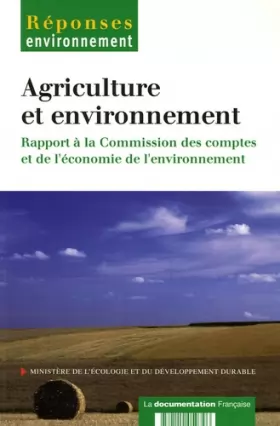 Couverture du produit · Agriculture et environnement - Rapport à la commission des comptes