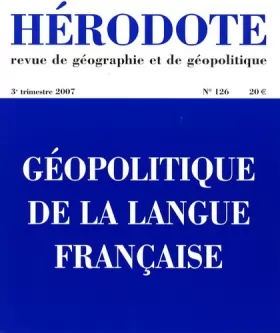 Couverture du produit · Géopolitique de la langue française