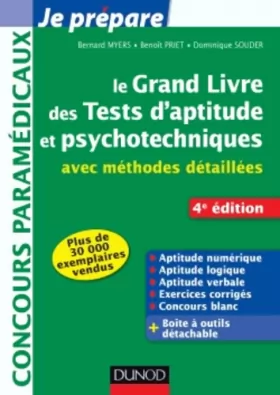 Couverture du produit · Le grand livre des tests d'aptitude et psychotechniques - 4e ed - avec méthodes détaillées