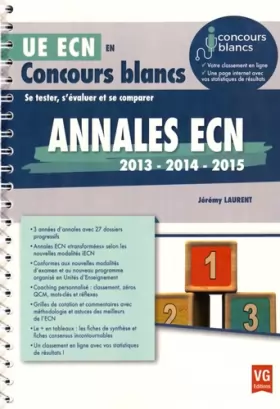 Couverture du produit · Annales ECN 2013 - 2014 - 2015