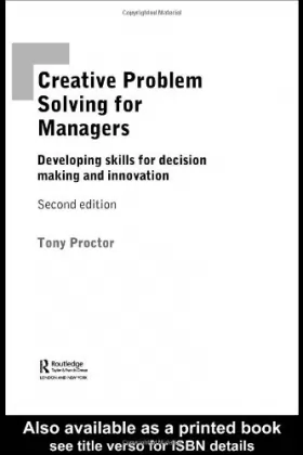 Couverture du produit · Creative Problem Solving for Managers