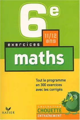 Couverture du produit · Chouette Entraînement : Mathématiques, 6e - 11-12 ans (+ corrigés)
