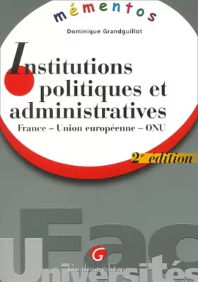 Couverture du produit · Mementos : Institutions politiques et administratives