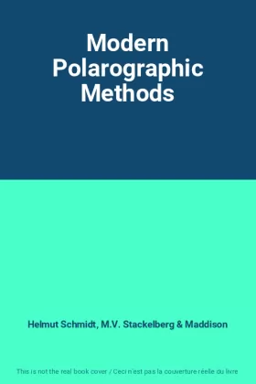 Couverture du produit · Modern Polarographic Methods