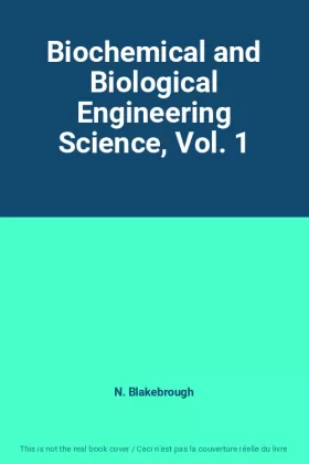 Couverture du produit · Biochemical and Biological Engineering Science, Vol. 1