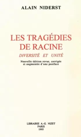 Couverture du produit · Les tragédies de Racine, diversités et unité