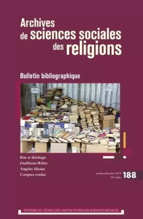 Couverture du produit · Archives de sciences sociales des religions, n°188 - Bulleti
