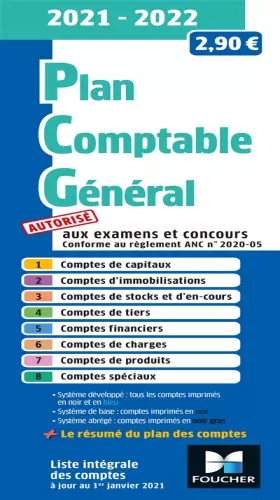 Couverture du produit · Plan comptable général - PCG - 2021-2022