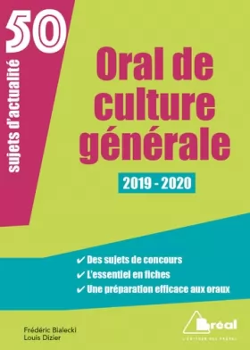 Couverture du produit · Oral de culture générale 2019-2020