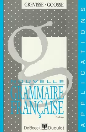 Couverture du produit · Nouvelle Grammaire française : Application
