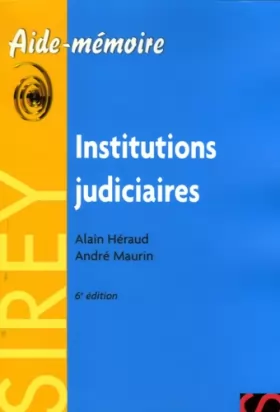 Couverture du produit · Institutions judiciaires