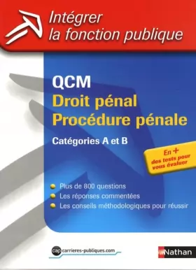 Couverture du produit · QCM Droit pénal, procédure pénale : Catégories A et B
