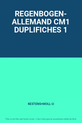 Couverture du produit · REGENBOGEN- ALLEMAND CM1 DUPLIFICHES 1