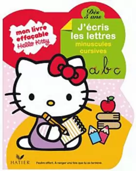 Couverture du produit · Hello Kitty - J'écris les lettres minucules cursives dès 5 ans - livre ardoise