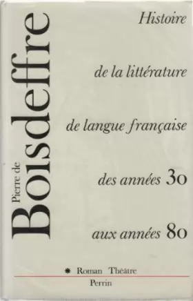 Couverture du produit · HISTOIRE DE LA LITTERATURE EN LANGUE FRANCAISE. Tome 1
