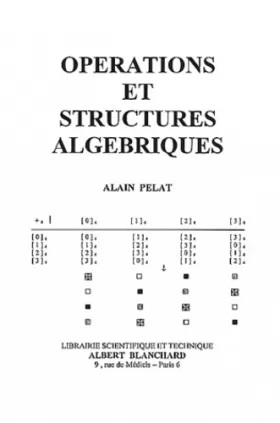 Couverture du produit · Opérations et structures algébriques