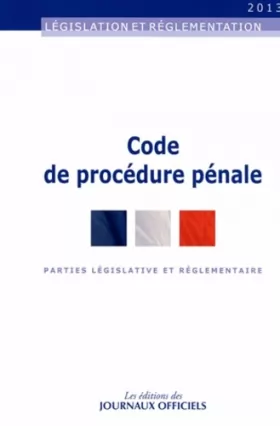 Couverture du produit · Code de la procédure pénale