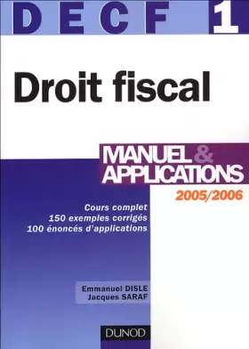 Couverture du produit · Droit fiscal DECF 1 : Manuel & applications