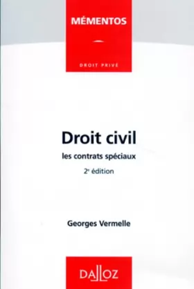 Couverture du produit · DROIT CIVIL. Les contrats spéciaux, 2ème édition