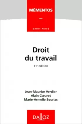 Couverture du produit · DROIT DU TRAVAIL. 11ème édition