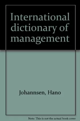 Couverture du produit · International dictionary of management