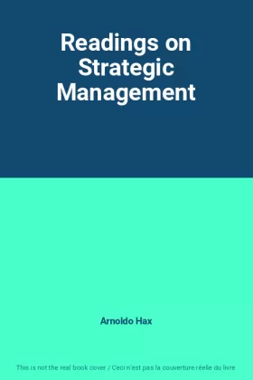Couverture du produit · Readings on Strategic Management