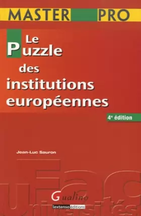 Couverture du produit · MASTER PRO - LE PUZZLE DES INSTITUTIONS EUROPÉENNES - 4ÈME ÉDITION