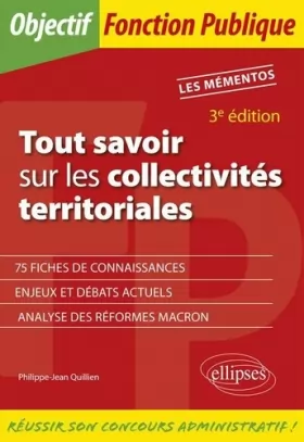 Couverture du produit · Tout savoir sur les collectivités territoriales - 3e édition