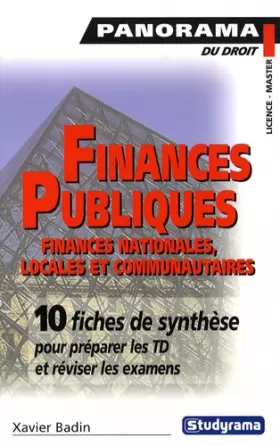 Couverture du produit · Finances publiques: Finances nationales, locales et communautaires