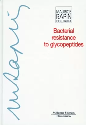 Couverture du produit · Bacterial resistance to glycopeptides