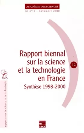 Couverture du produit · Rapport biennal sur la science et la technologie en France. Synthèse 1998-2000