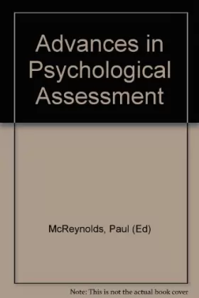 Couverture du produit · Advances in Psychological Assessment, Volume 5